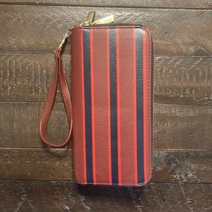 Red and blue wallet